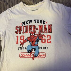 Marvel Spider-Man Crop Top - White and Red